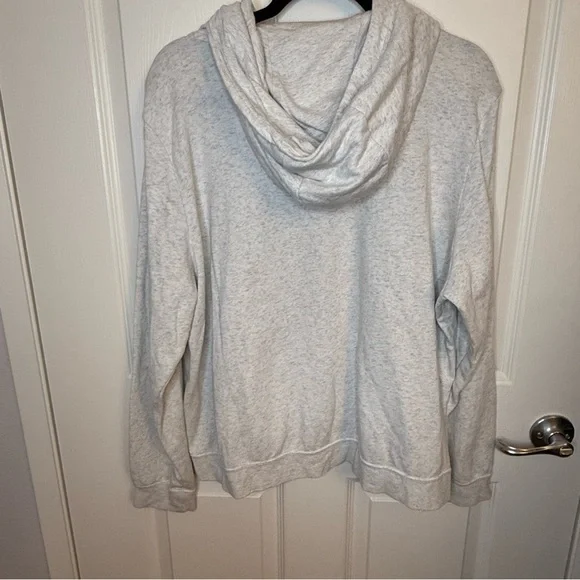 Nike Gray w/ Gold Glitter Swoosh Funnel-Neck Hoodie - Picture 5 of 5